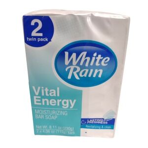 White‎ Rain Vital Energy Moisturizing Bar Soap Twin Pack Lasting Freshness